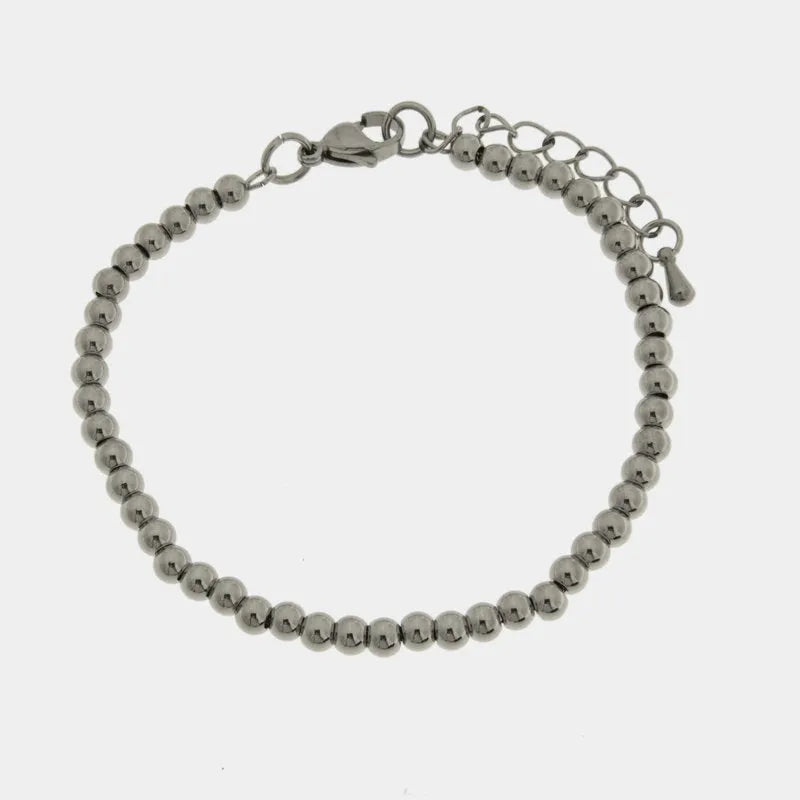 Bracciale in Acciaio maglia palline