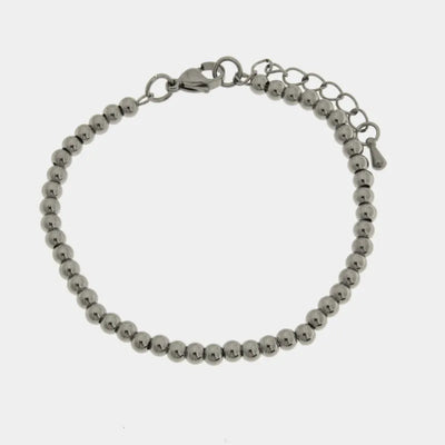 Bracciale in Acciaio maglia palline