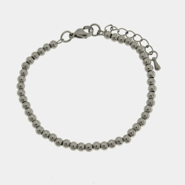 Bracciale in Acciaio maglia palline - BYSIMON gioielli