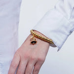 Bracciale in Acciaio campanella Capri con cuori e fiori - BYSIMON gioielli