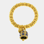Bracciale in Acciaio campanella Capri con pois blu - BYSIMON gioielli