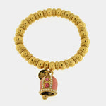 Bracciale in Acciaio campanella Capri rosa con pois - BYSIMON gioielli
