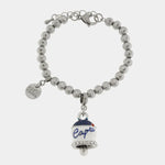 Bracciale in Acciaio campanella Capri con strisce blu - gioiello BySimon