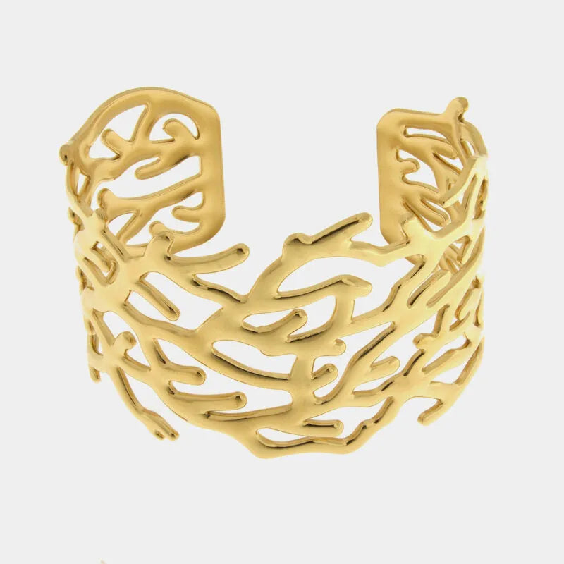 Bracciale in Acciaio rigido a fantasia gold - BYSIMON gioielli