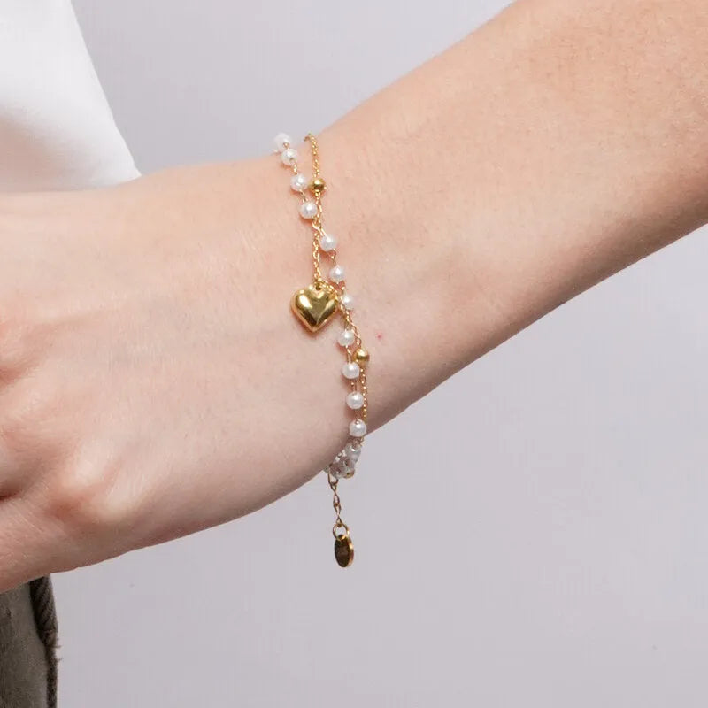 Bracciale in Acciaio multifilo con cuore COEUR - gioiello BySimon