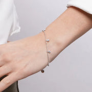 Bracciale in Acciaio punti luce pendenti