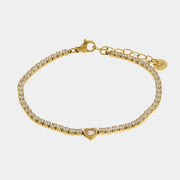 Bracciale in Acciaio tennis con cuore