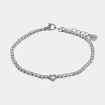 Bracciale in Acciaio tennis con cuore - BYSIMON gioielli
