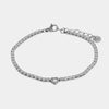 Bracciale in Acciaio tennis con cuore