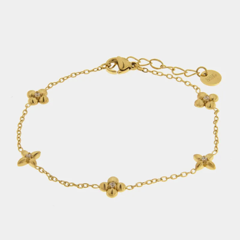 Bracciale in Acciaio fiori - BYSIMON gioielli