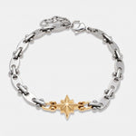 Bracciale in Acciaio maglia marina con rosa dei venti - BYSIMON gioielli