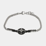 Bracciale in Acciaio rosa dei venti nera - BYSIMON gioielli
