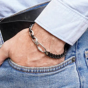 Bracciale in Acciaio catena nera