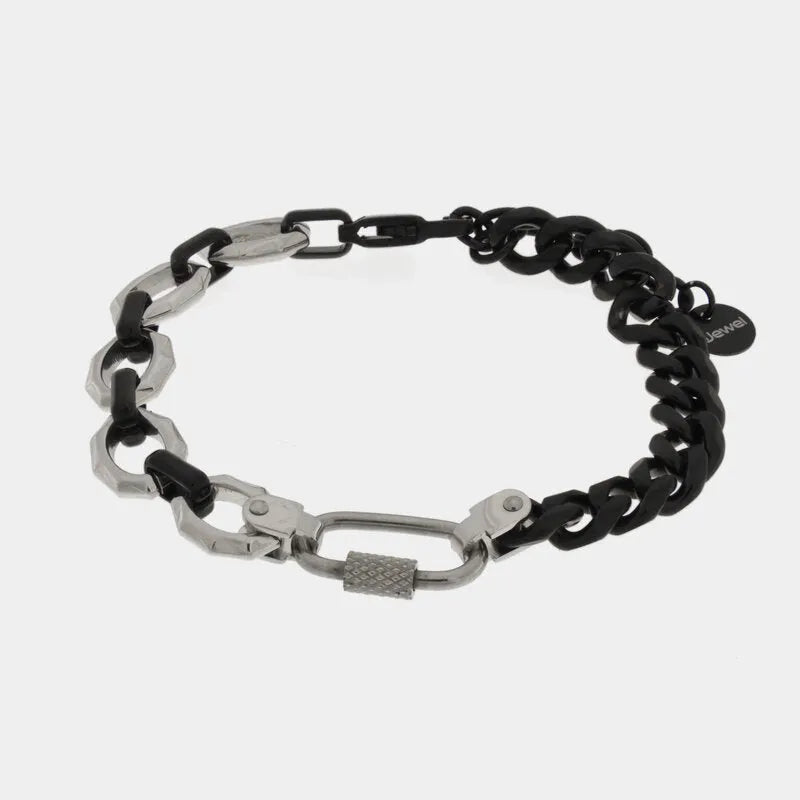 Bracciale in Acciaio catena nera - BYSIMON gioielli