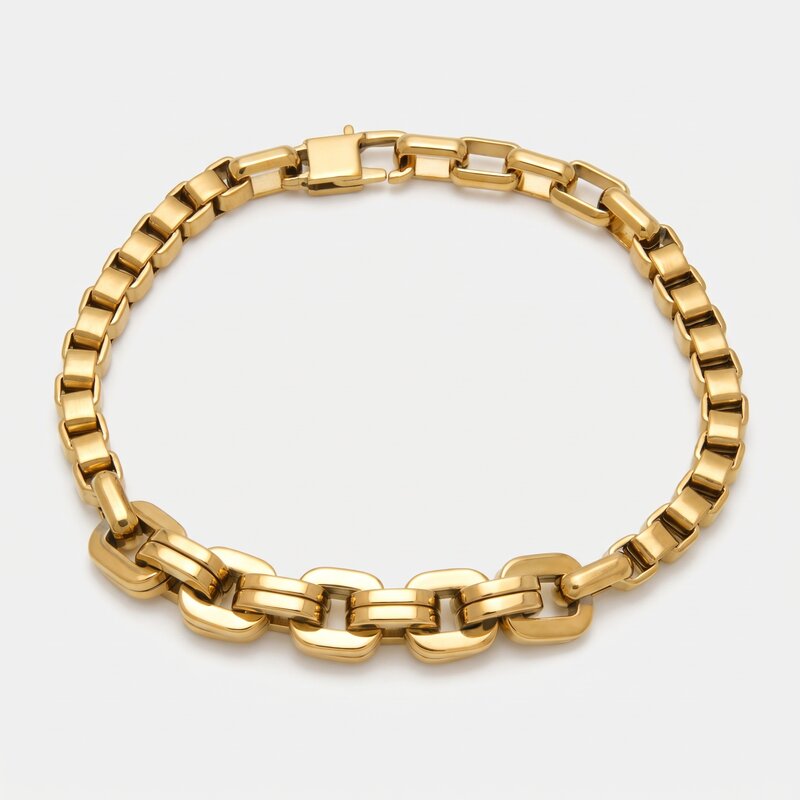 Bracciale in Acciaio catena gold IJEWEL - gioiello BySimon