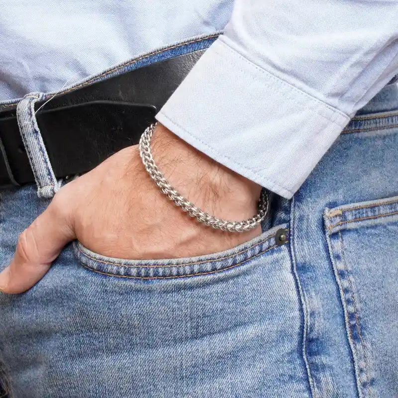 Bracciale in Acciaio catena - BYSIMON gioielli