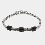 Bracciale in Acciaio cristalli neri IJEWEL - gioiello BySimon