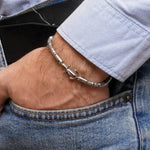 Bracciale in acciaio inossidabile con charm ancora - BYSIMON