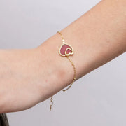 Bracciale in Acciaio doppio cuore - BYSIMON gioielli