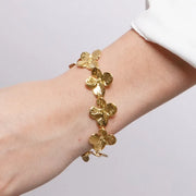 Bracciale in Acciaio fiori rigati - BYSIMON gioielli