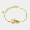 Bracciale in Acciaio conchiglia con perle - BYSIMON gioielli