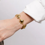 Bracciale in Acciaio cuori - BYSIMON gioielli