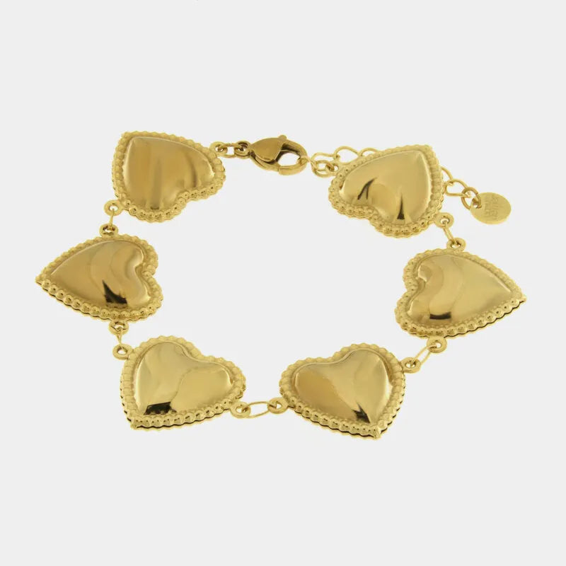 Bracciale in Acciaio cuori - BYSIMON gioielli