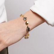 Bracciale in Acciaio cristalli fumè - BYSIMON gioielli