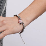Bracciale in Acciaio con Campanella Portafortuna Dolce Capri - Colore Tickled Pink