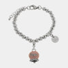 Bracciale in Acciaio con Campanella Portafortuna Dolce Capri - Colore Tickled Pink