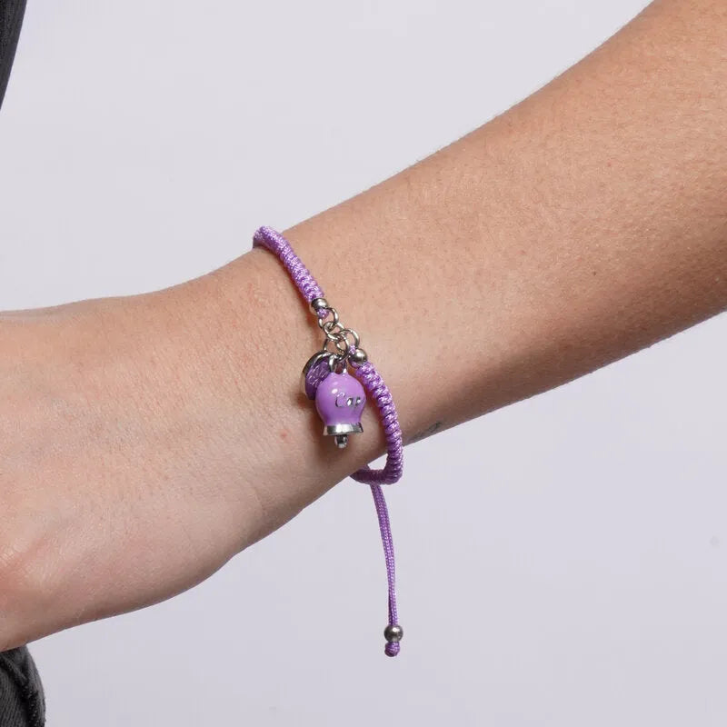 Bracciale in Acciaio campanella Portafortuna Giardini di Capri - Colore Amethyst Orchid - gioiello BySimon