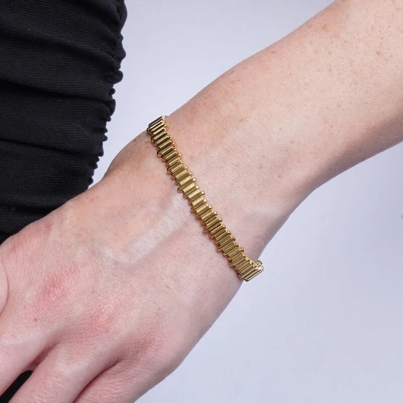 Bracciale in Acciaio a maglie piatte