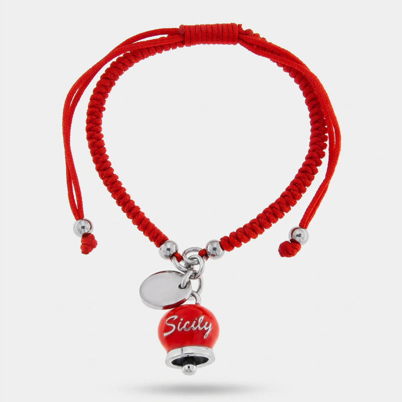Bracciale cordino siciliano rosso | gioielli siciliani | BYSIMON