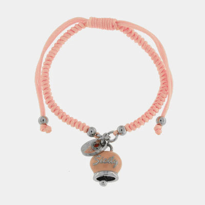Bracciale cordino siciliano rosa | gioielleria sicilia I Love Sicily | BYSIMON