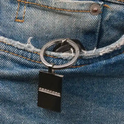 PortachiaviI in Acciaio con piastra impreziosita da cristalli