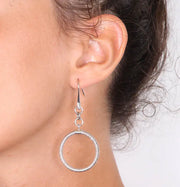 Orecchini in Metallo aggancio monachina, cerchi pendenti