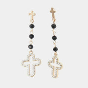 Orecchini in Metallo  con croci pendenti