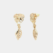 Orecchini in Metallo  fiori e foglie