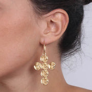 Orecchini in Metallo croci pendenti a motivo floreale