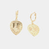 Orecchini in Metallo con cuore pendente e simboli religiosi