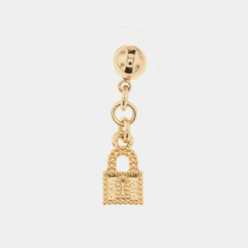 Metal MonoOrec with padlock-shaped pendant