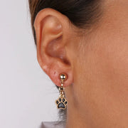 MonoOrec in Metallo con ciondolo pendente a forma di zampetta impreziosito da smalti colorati