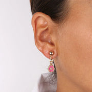 MonoOrec in Metallo con ciondolo pendente a forma di fiore impreziosito da smalti colorati