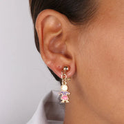 MonoOrec in Metallo con ciondolo pendente mamma impreziosito da smalti colorati