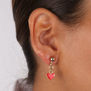 MonoOrec in Metallo con ciondolo pendente a forma di cuore impreziosito da smalti colorati