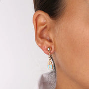 MonoOrec in Metallo con ciondolo pendente a forma di lucchetto impreziosito da smalti colorati