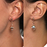 Orecchini in Metallo con campanelle pendenti impreziosite da smalti colorati