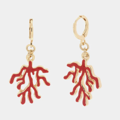 Orecchini con corallo rosso pendente | regalo di laurea originale | BYSIMON