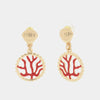Orecchini in Metallo con corallo rosso