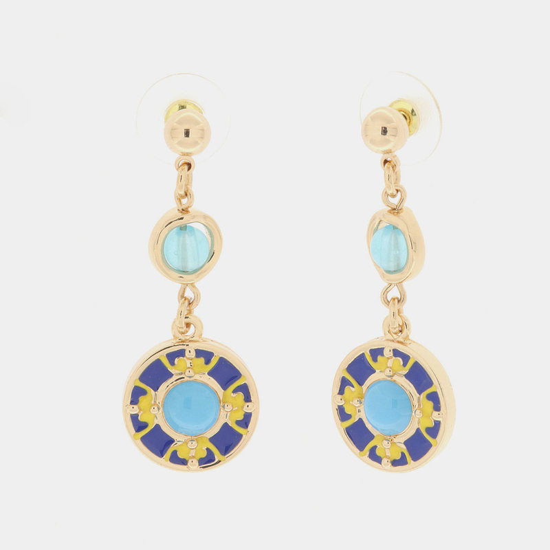Orecchini in Metallo con pendente maiolica - BYSIMON gioielli